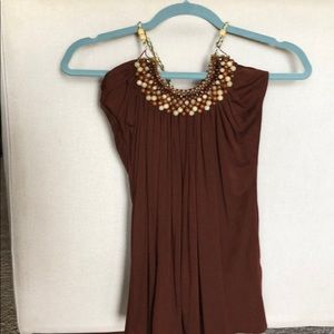 Sky beaded halter top (s)